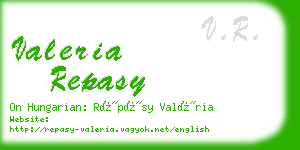 valeria repasy business card